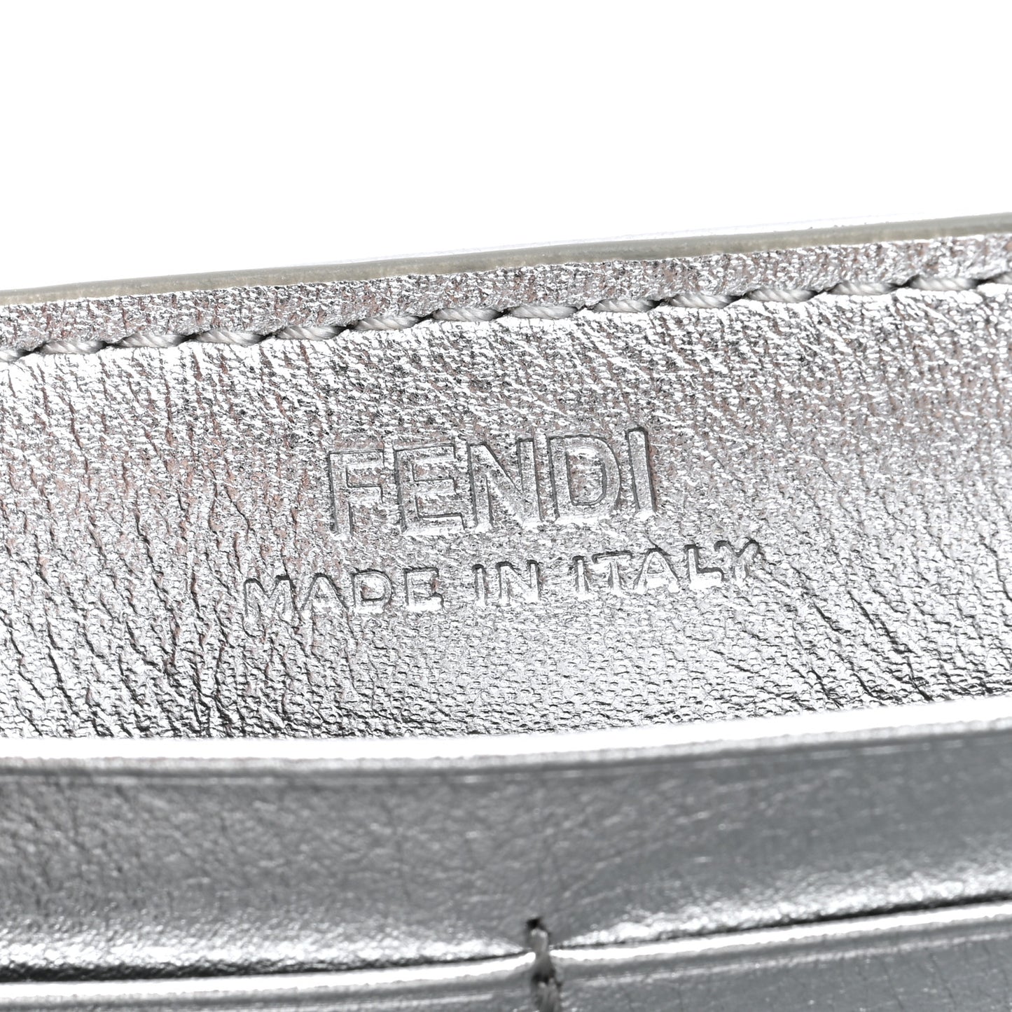 Fabric Jacquard FF 1974 Continental Wallet On Chain Ebano Argento