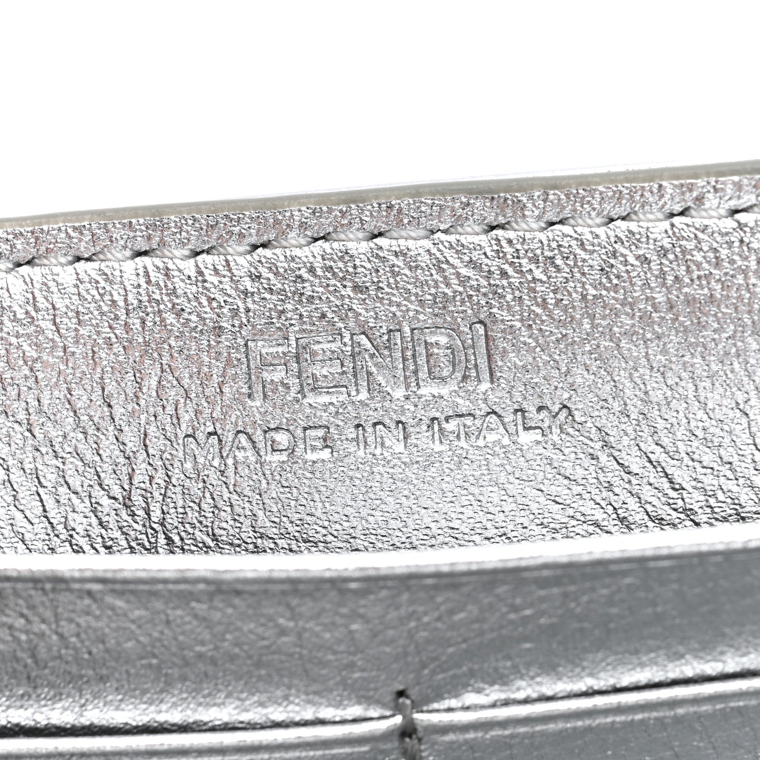 Fendi Fabric Jacquard FF 1974 Continental Wallet On Chain Ebano Argento 6 of 12