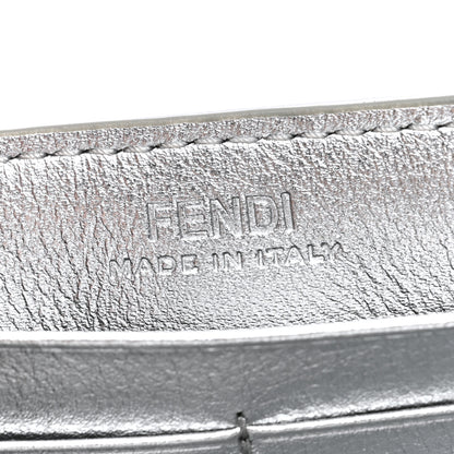 Fendi Fabric Jacquard FF 1974 Continental Wallet On Chain Ebano Argento 6 of 12