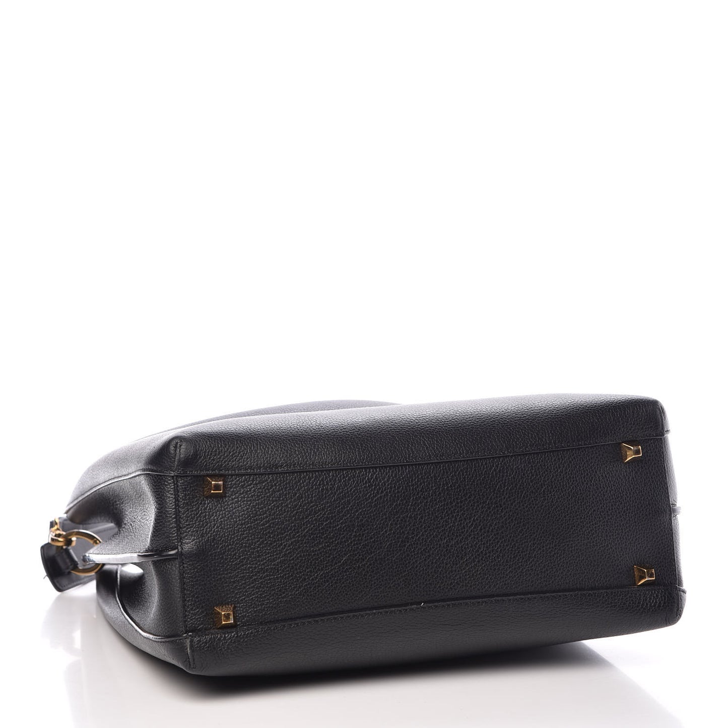 Grained Calfskin Large Milla Hobo Black