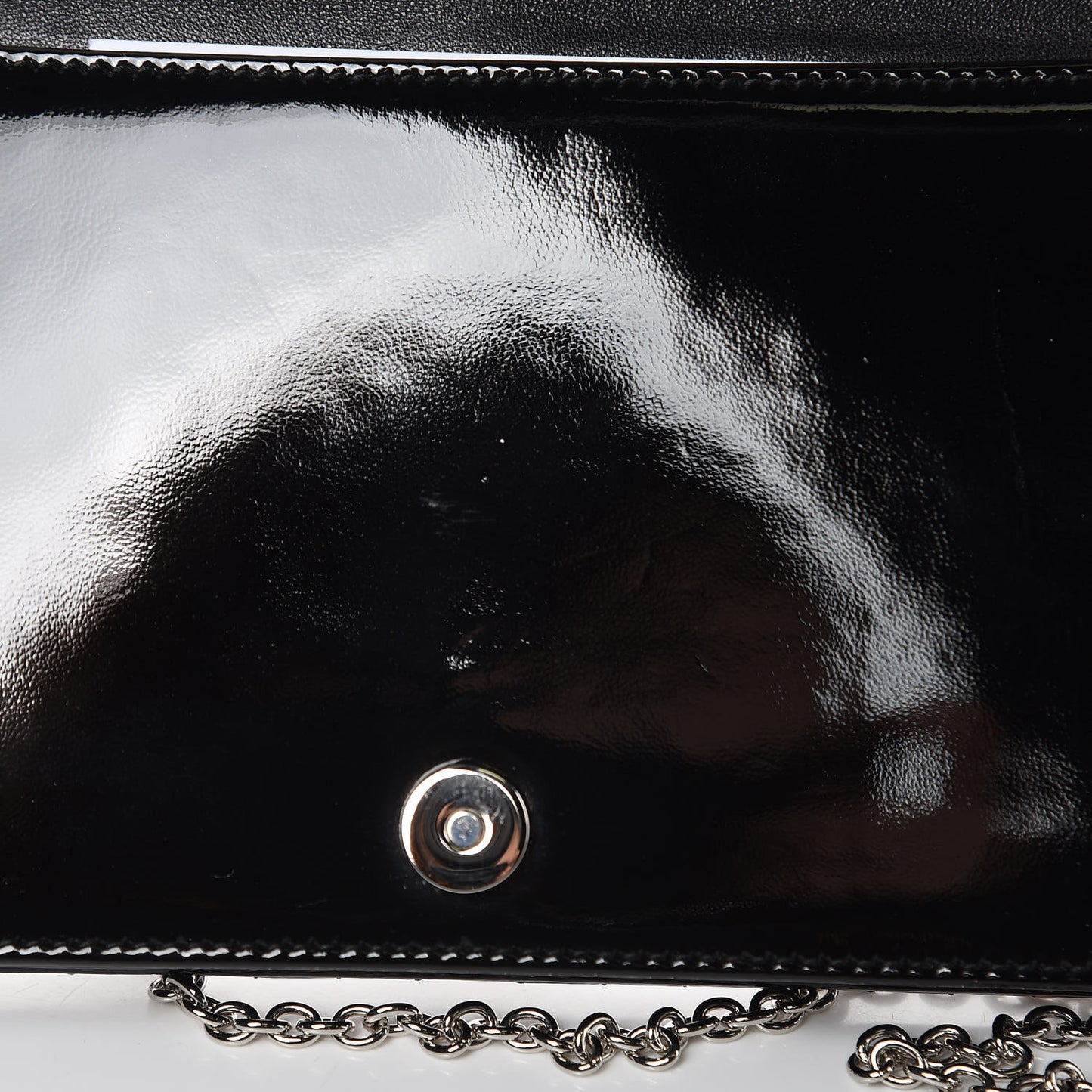 Patent Cannage Lady Dior Convertible Clutch Black