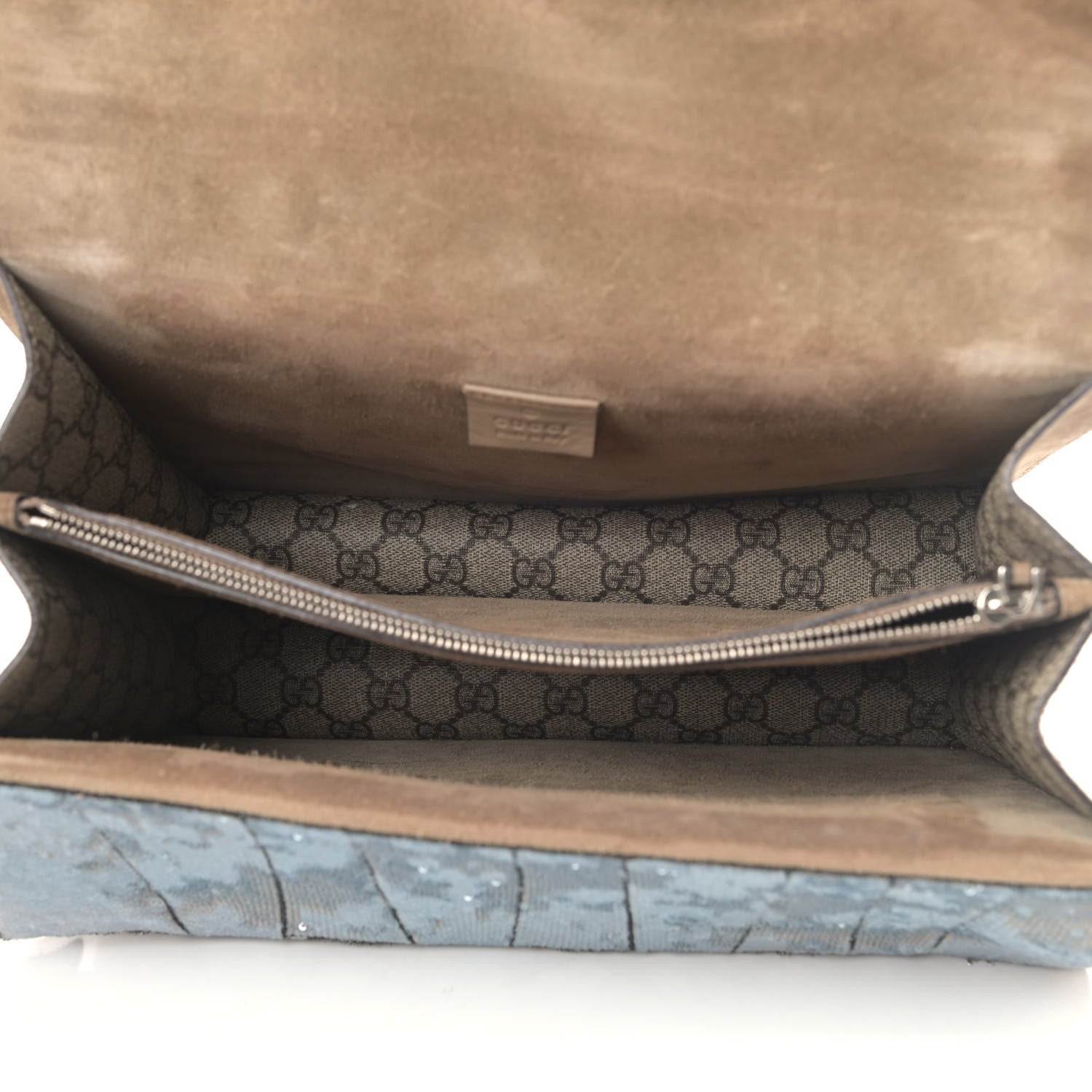 Gucci GG Supreme Monogram Lightning Embroidered Medium Dionysus Shoulder Bag Beige 4 of 7