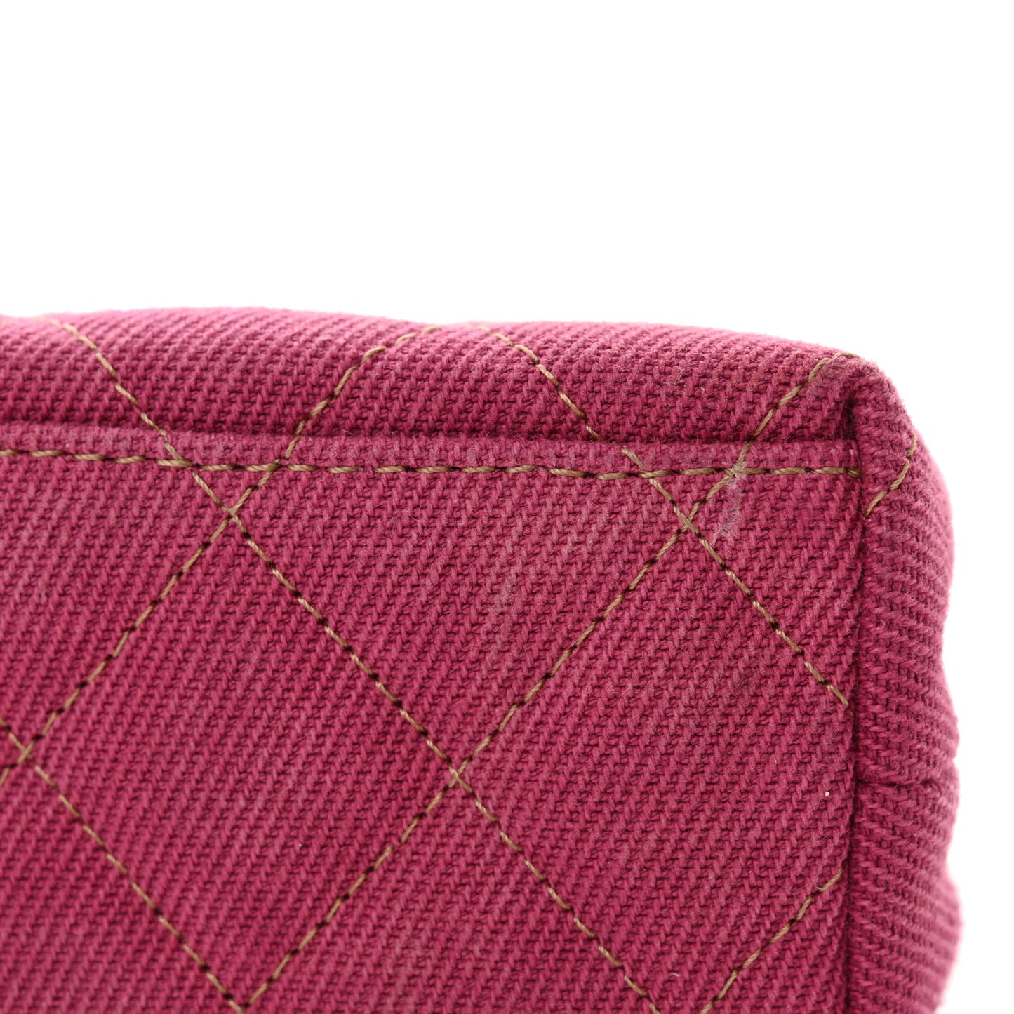 Denim Quilted Nano Kelly Shopper Fuchsia