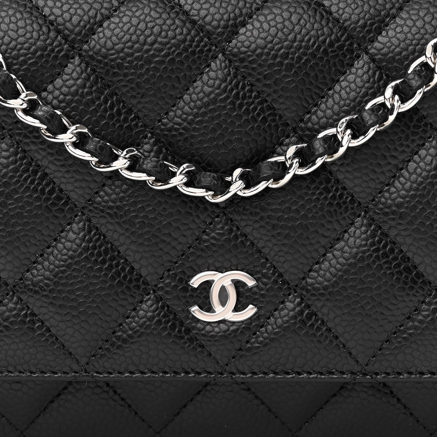 Chanel Caviar Quilted Wallet On Chain WOC Black 9 of 11