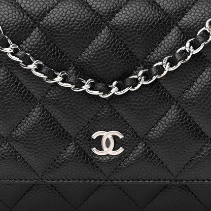 Chanel Caviar Quilted Wallet On Chain WOC Black 9 of 11