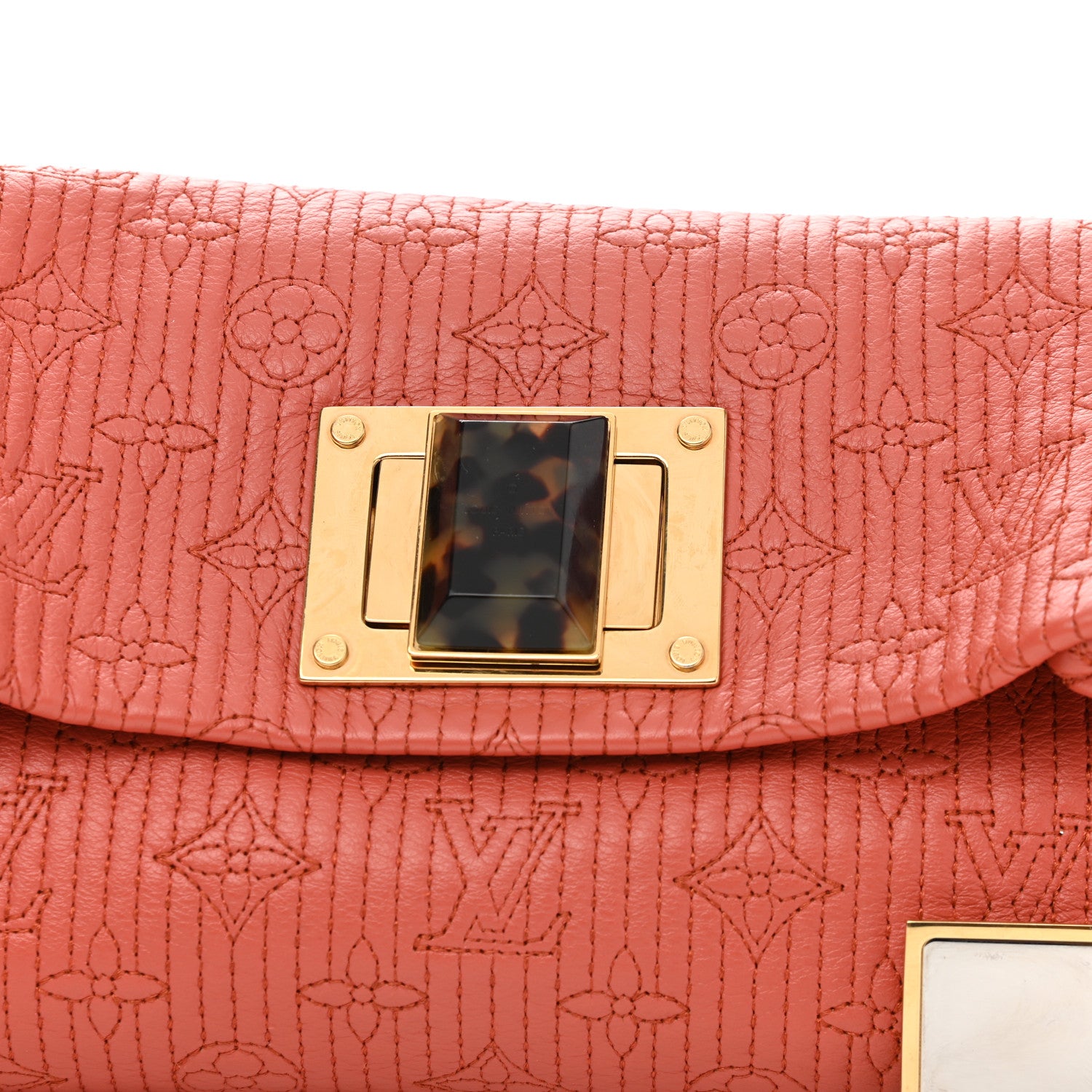 Louis Vuitton Calfskin Quilted Monogram Altair Clutch Rose 8 of 10