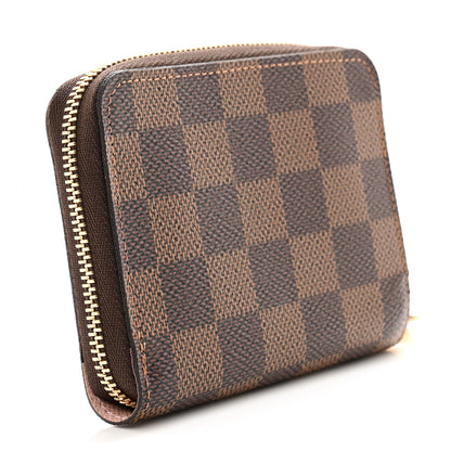 Louis Vuitton Damier Ebene Zippy Coin Purse Rose Ballerine 3 of 7