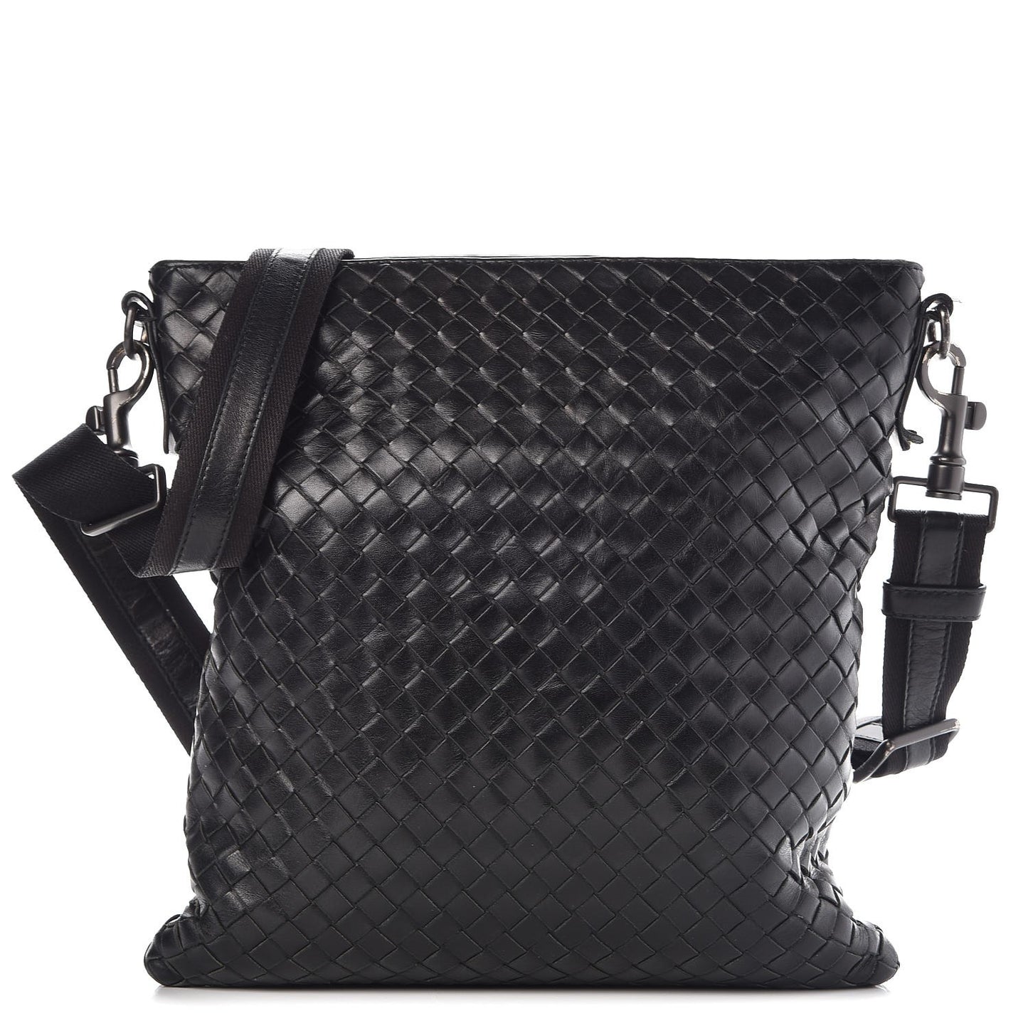 Nappa Intrecciato Crossbody Bag Nero Black
