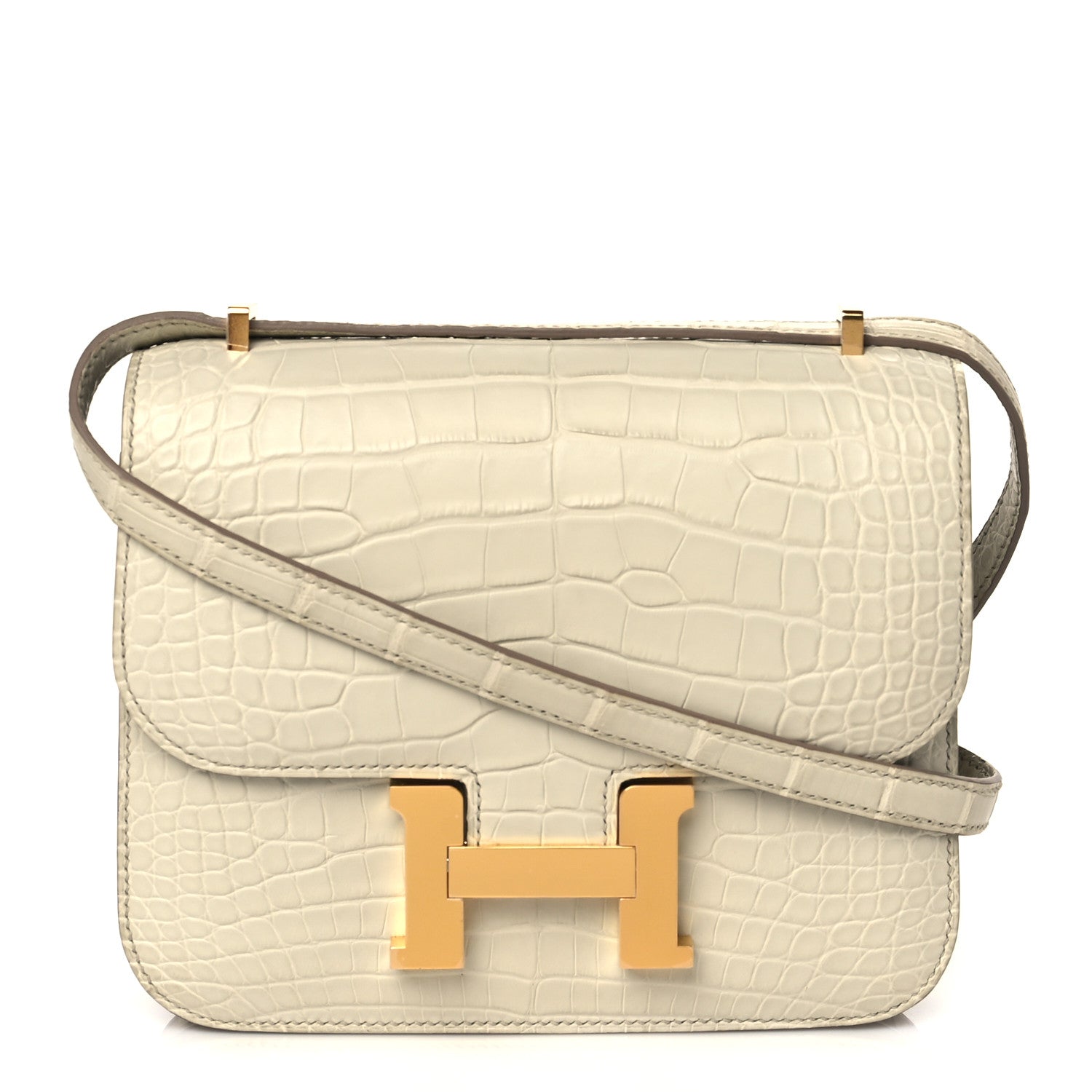 Hermes Matte Alligator Constance 18 Beton 1 of 11