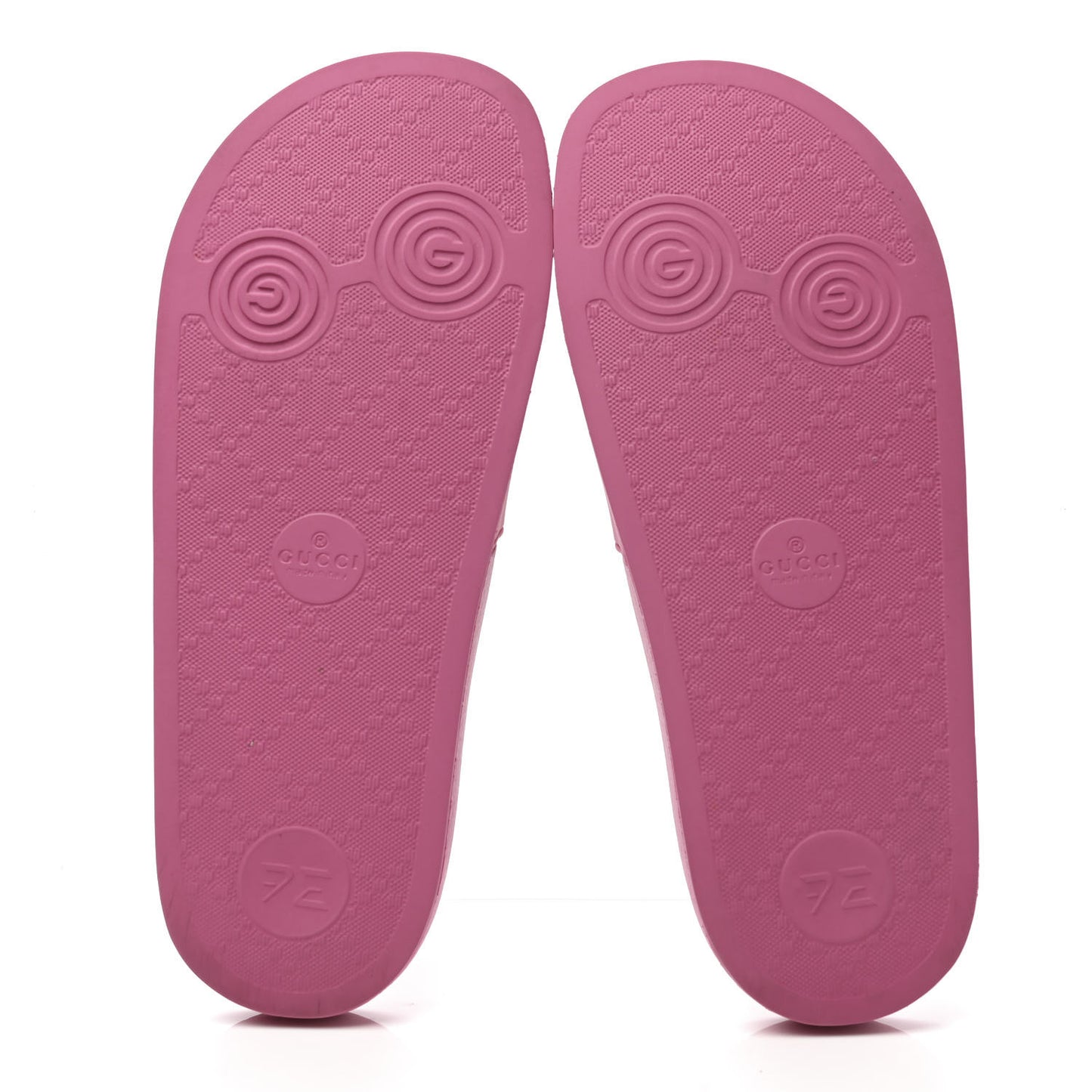 Rubber Womens Logo Slide Sandals 38 Fuchsia