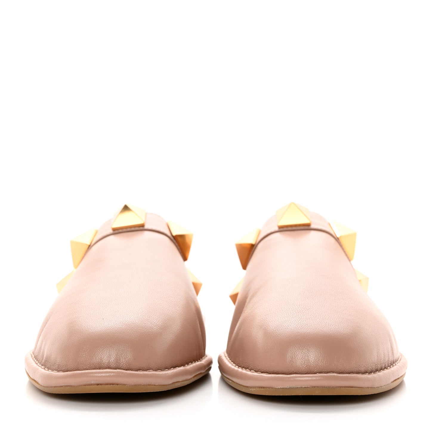 Nappa Roman Stud Flat Slippers 38 Rose Cannelle