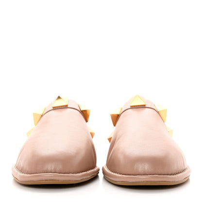Valentino Garavani Nappa Roman Stud Flat Slippers 38 Rose Cannelle 2 of 9