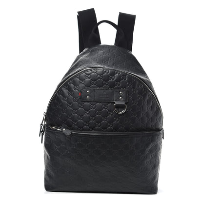 Gucci Guccissima Classic Backpack Black 1 of 9