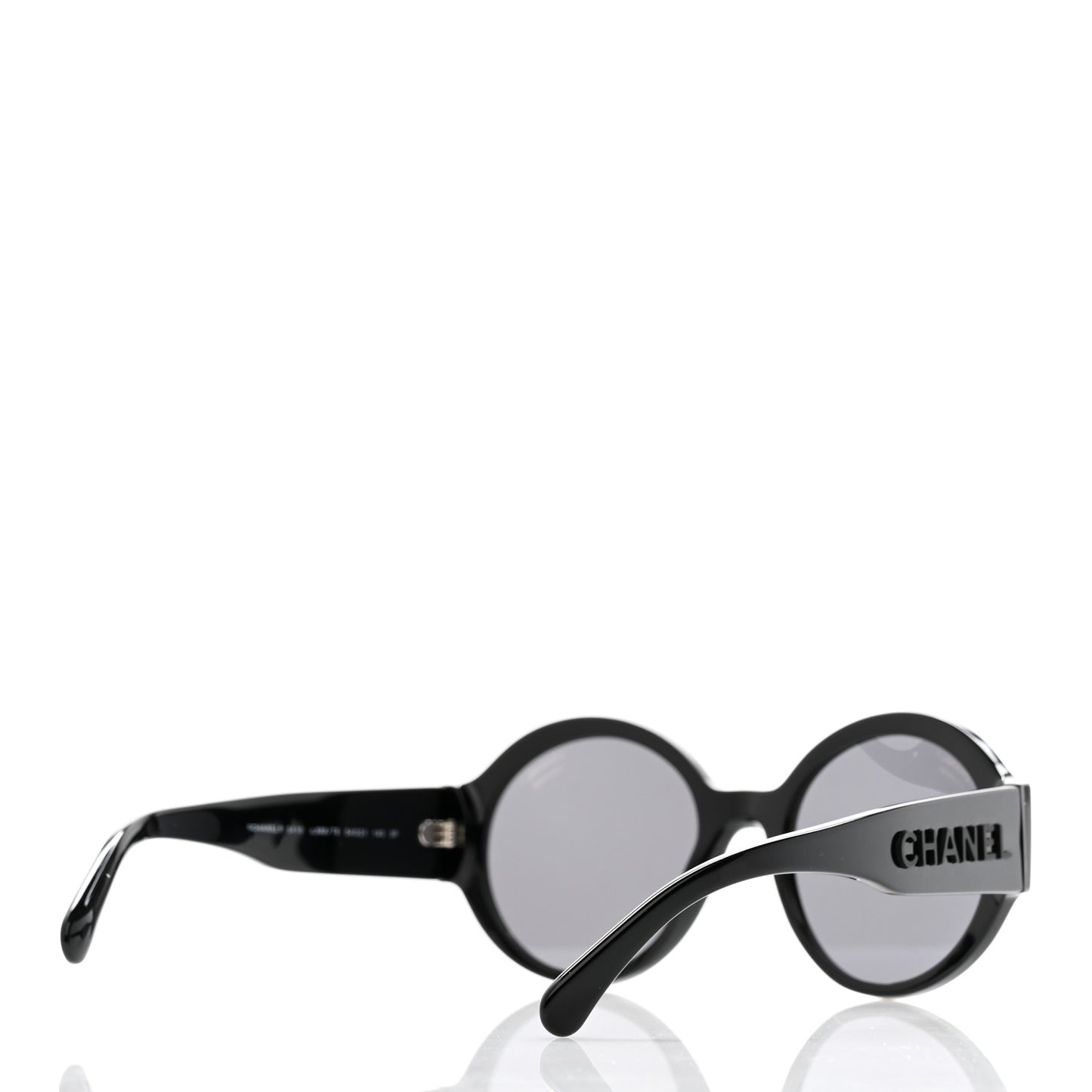 Acetate Polarized Round Sunglasses 5410 Black