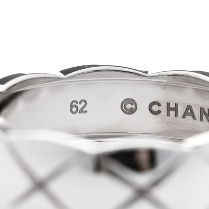 Chanel 18K White Gold Small Coco Crush Ring 62 10 6 of 7
