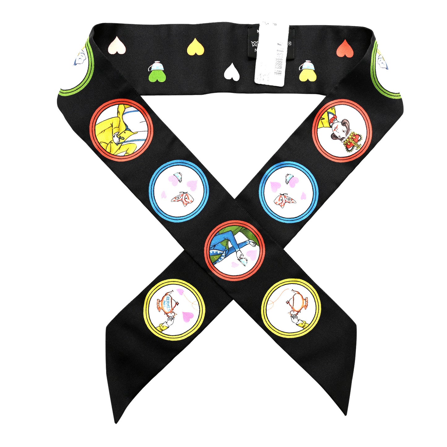Silk Tea Time Twilly Black Rouge Multicolor