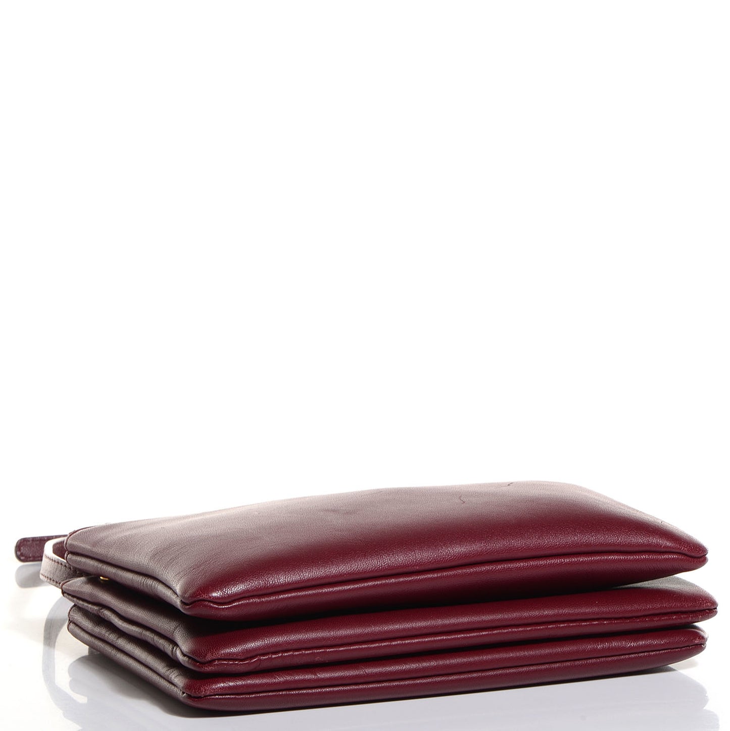 Lambskin Small Trio Crossbody Bag Burgundy