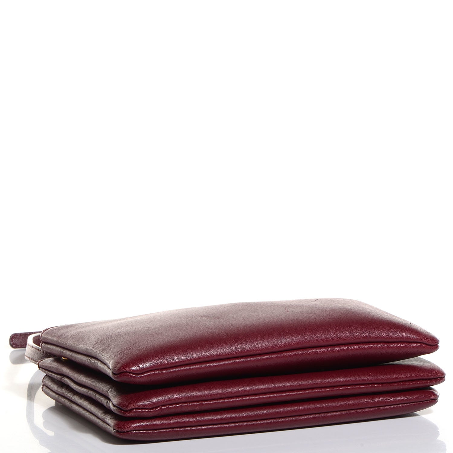 Celine Lambskin Small Trio Crossbody Bag Burgundy 4 of 7