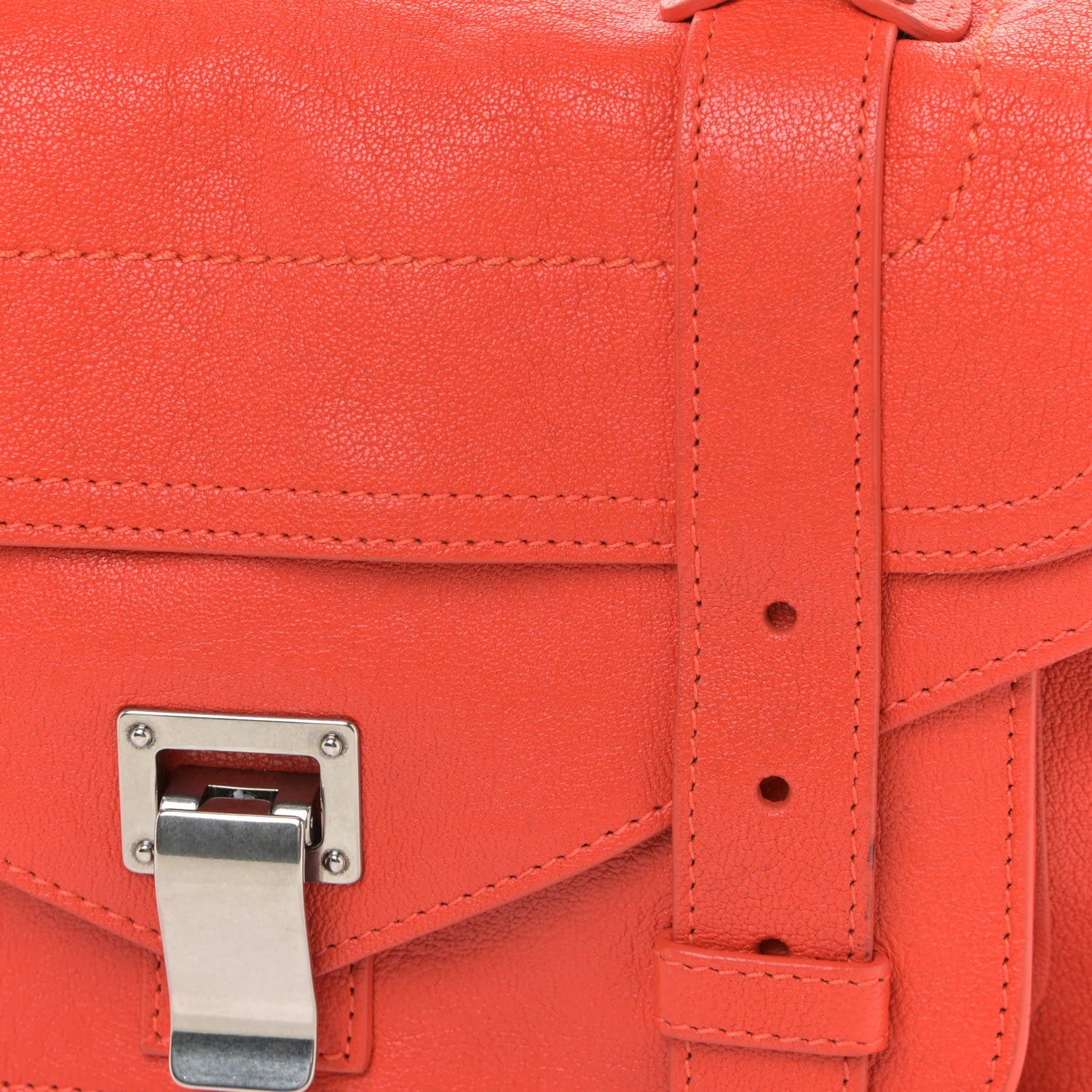 Proenza Schouler Lambskin Tiny PS1 Satchel Fire Red 8 of 15
