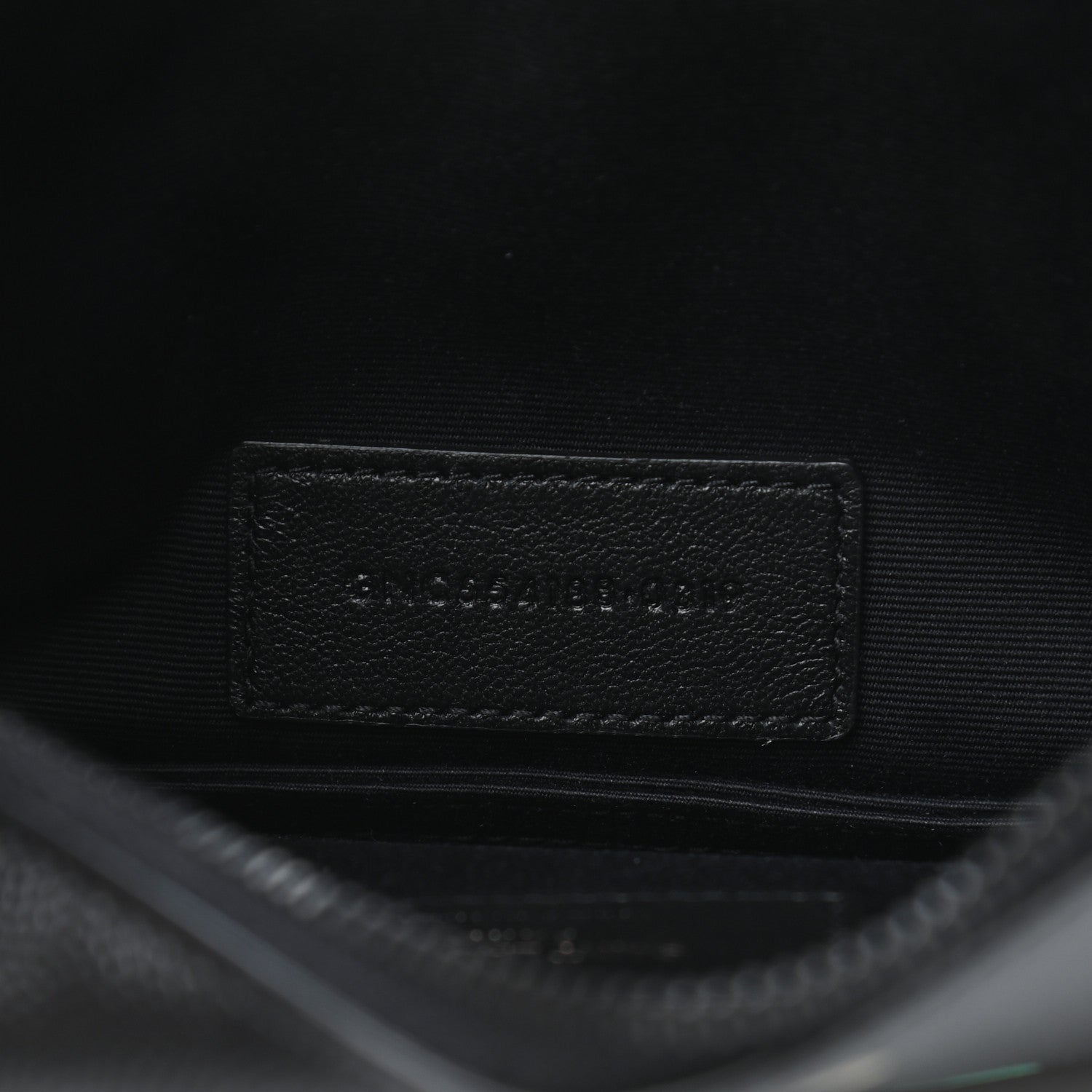 Saint Laurent Grain De Poudre Polka-Dog Monogram Bill Pouch Black 7 of 7