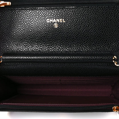 Chanel Caviar Quilted Wallet On Chain WOC Black 5 of 11