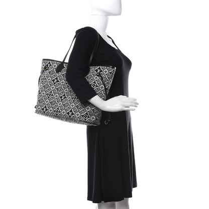 Louis Vuitton Jacquard Since 1854 Neverfull MM Grey 2 of 10