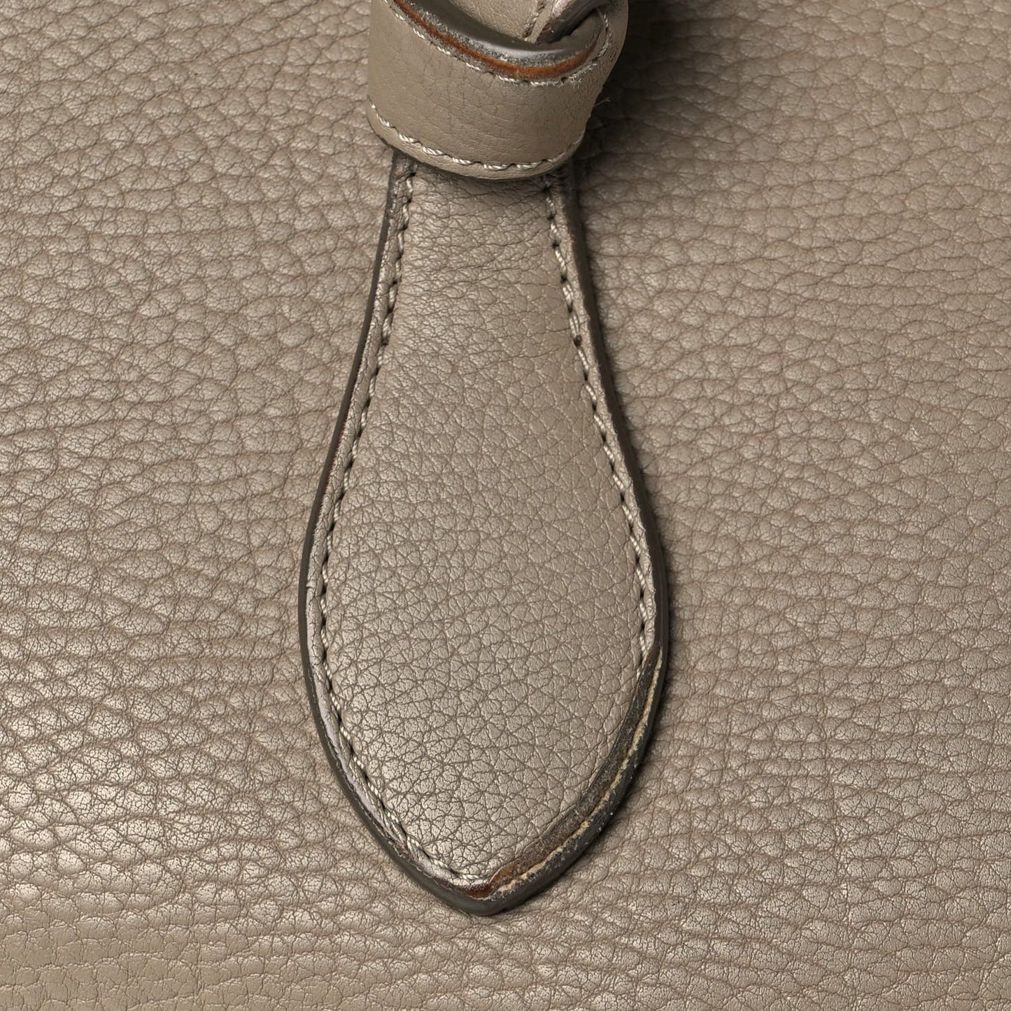 Crisped Calfskin Medium Tie Knot Tote Taupe