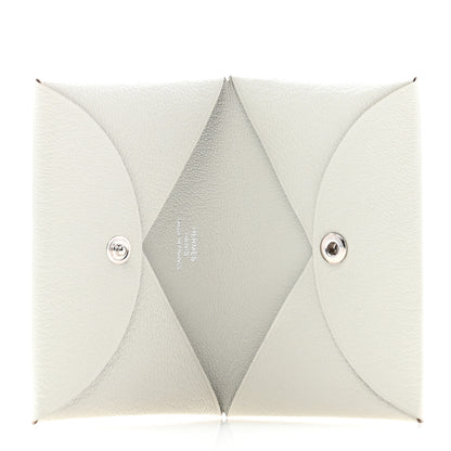 Hermes Chevre Mysore Calvi Card Case Gris Perle 5 of 8