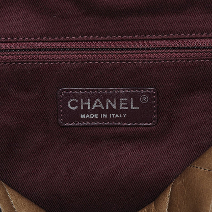 Chanel Glazed Calfskin Quilted Large Front Flap Tote Dark Beige 6 of 12