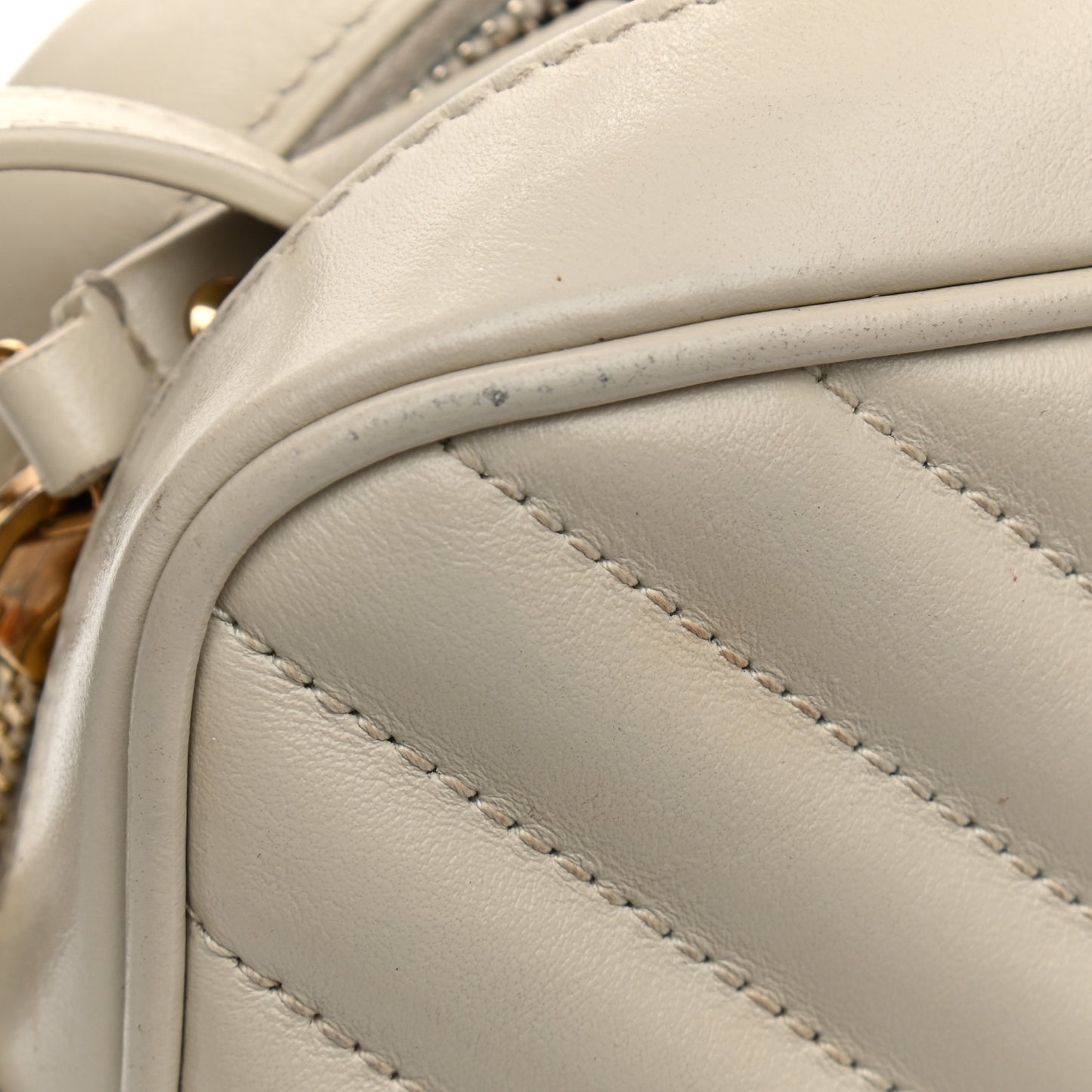 Calfskin Matelasse Monogram Lou Camera Bag Crema Soft