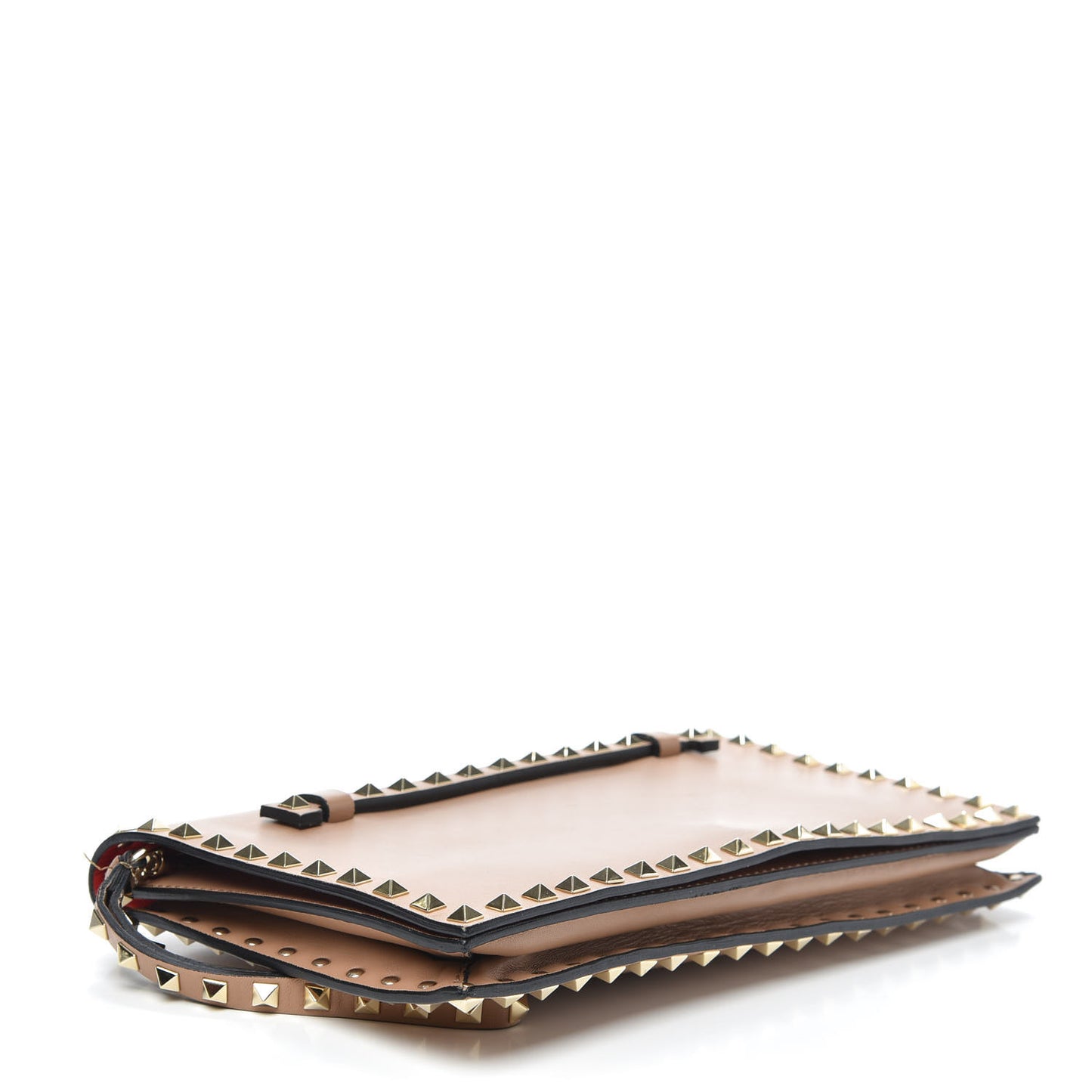 Nappa Rockstud Wristlet Clutch Alpaca