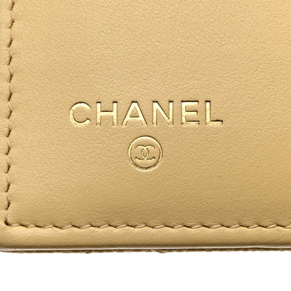 Chanel Caviar Quilted Medium Flap Wallet Light Yellow 6 of 9
