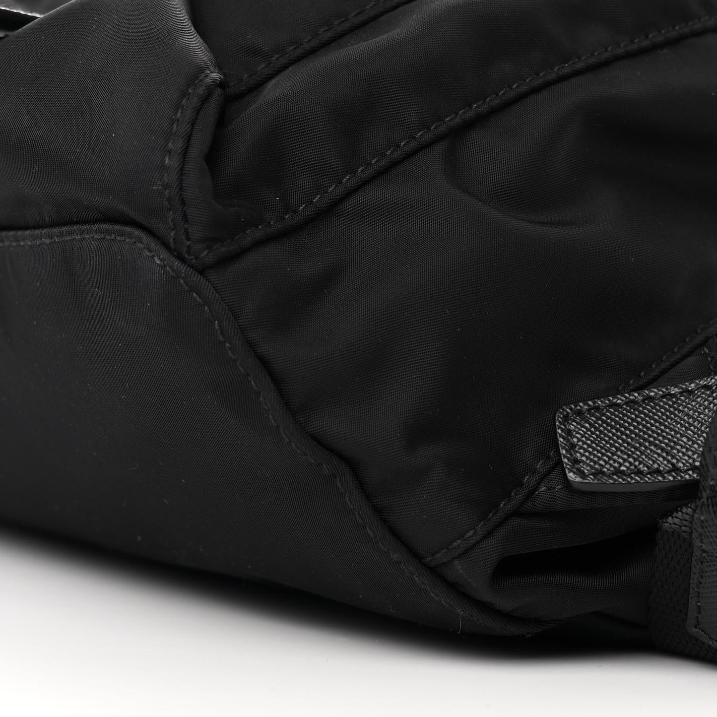 Re-Nylon Saffiano Medium Backpack Black