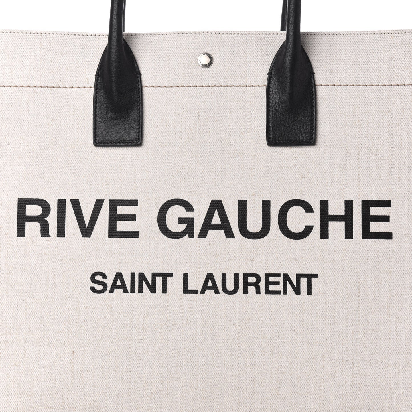 Linen Calfskin Rive Gauche Tote Optic White