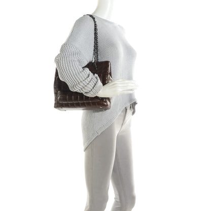 Chanel Lambskin Quilted Chocolate Bar Mademoiselle Shoulder Bag Brown 2 of 7