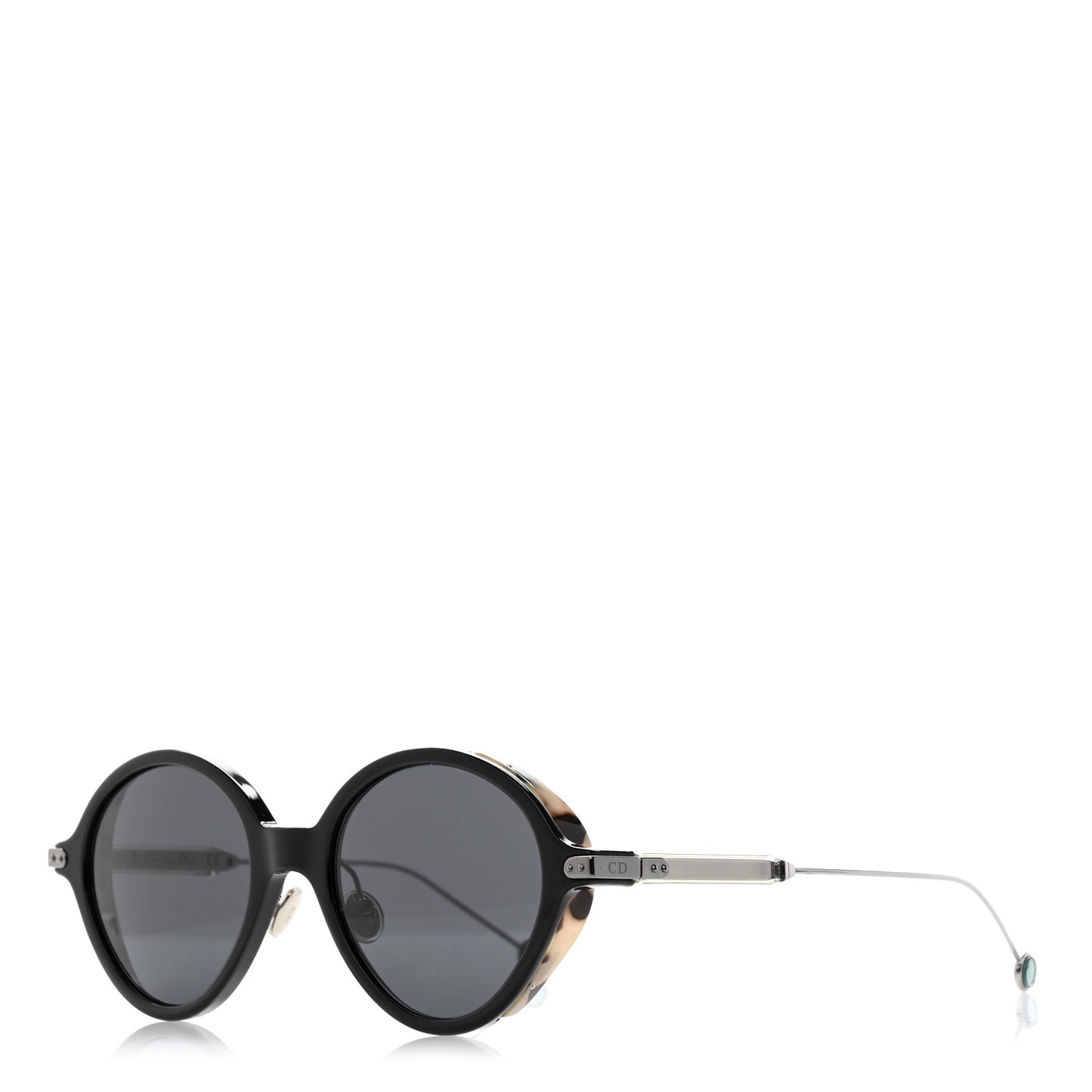 Acetate Umbrage Round Sunglasses Tortoise Black
