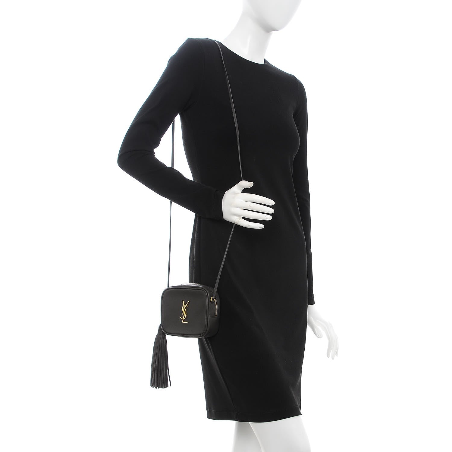 Saint Laurent Nappa Monogram Blogger Bag Coal 2 of 8