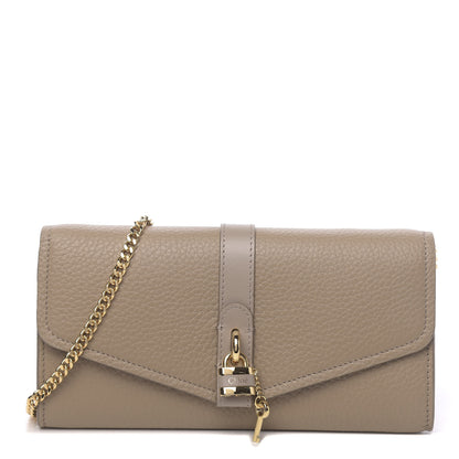 Chloe Grained Calfskin Aby Chain Wallet Motty Grey 1 of 22