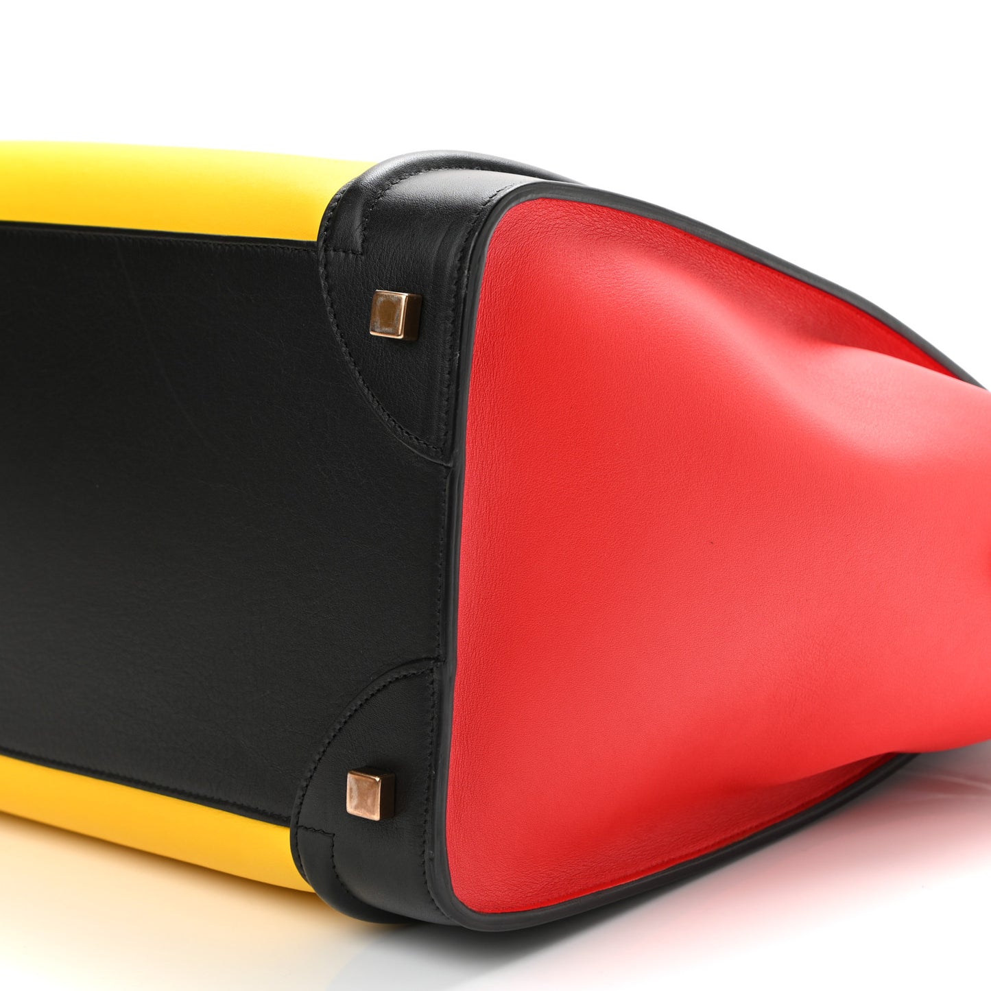 Smooth Calfskin Mini Tri-Color Luggage Sunflower