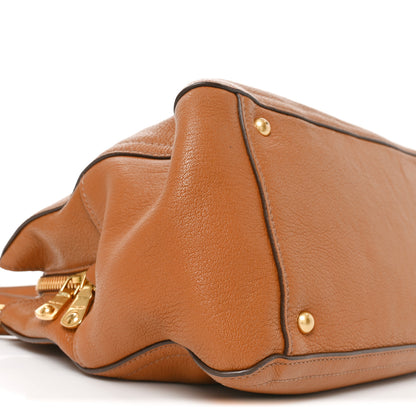 Miu Miu Goatskin Madras Bauletto Cuoio 8 of 9
