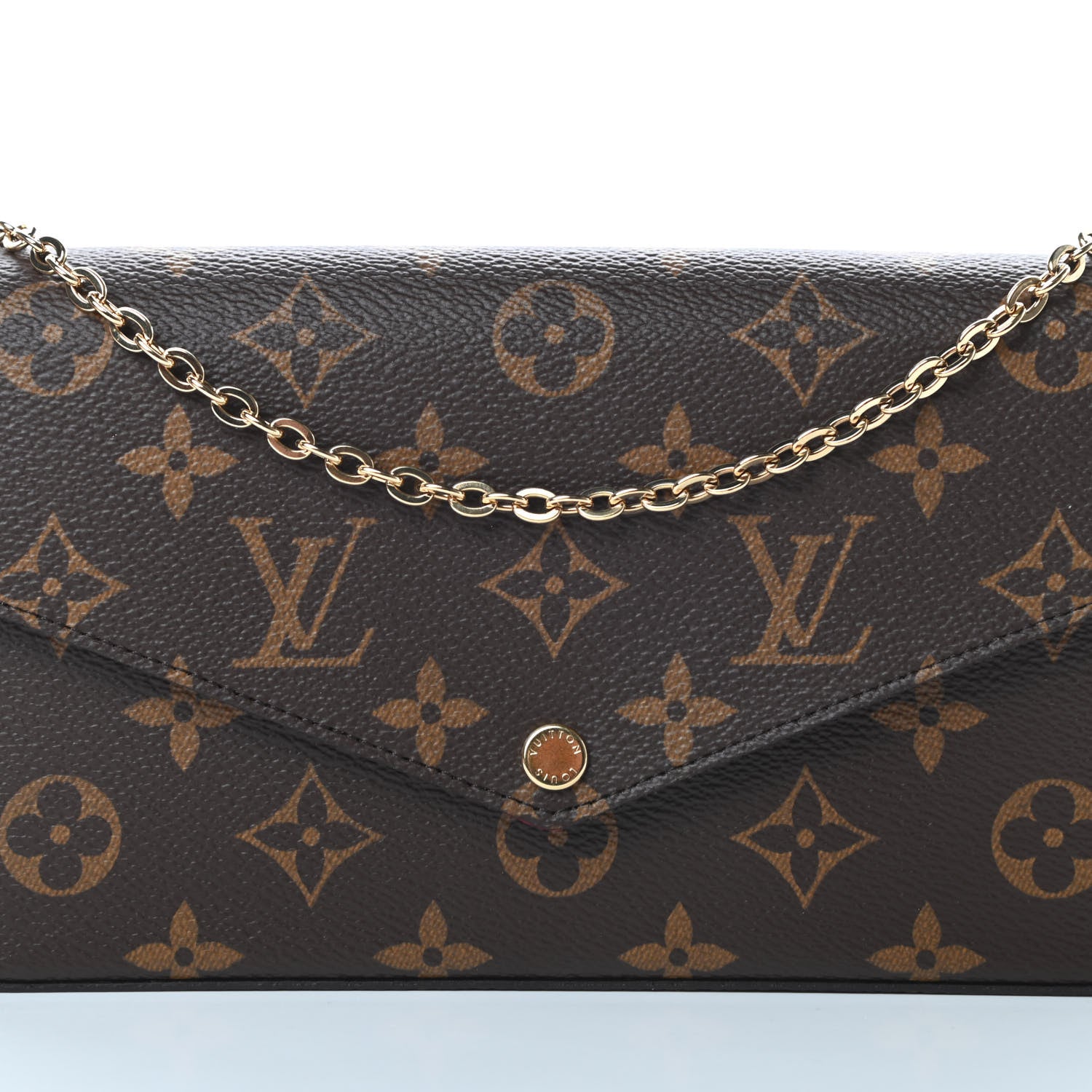 Louis Vuitton Monogram Pochette Felicie Chain Wallet Fuchsia 10 of 13