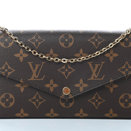 Louis Vuitton Monogram Pochette Felicie Chain Wallet Fuchsia 10 of 13