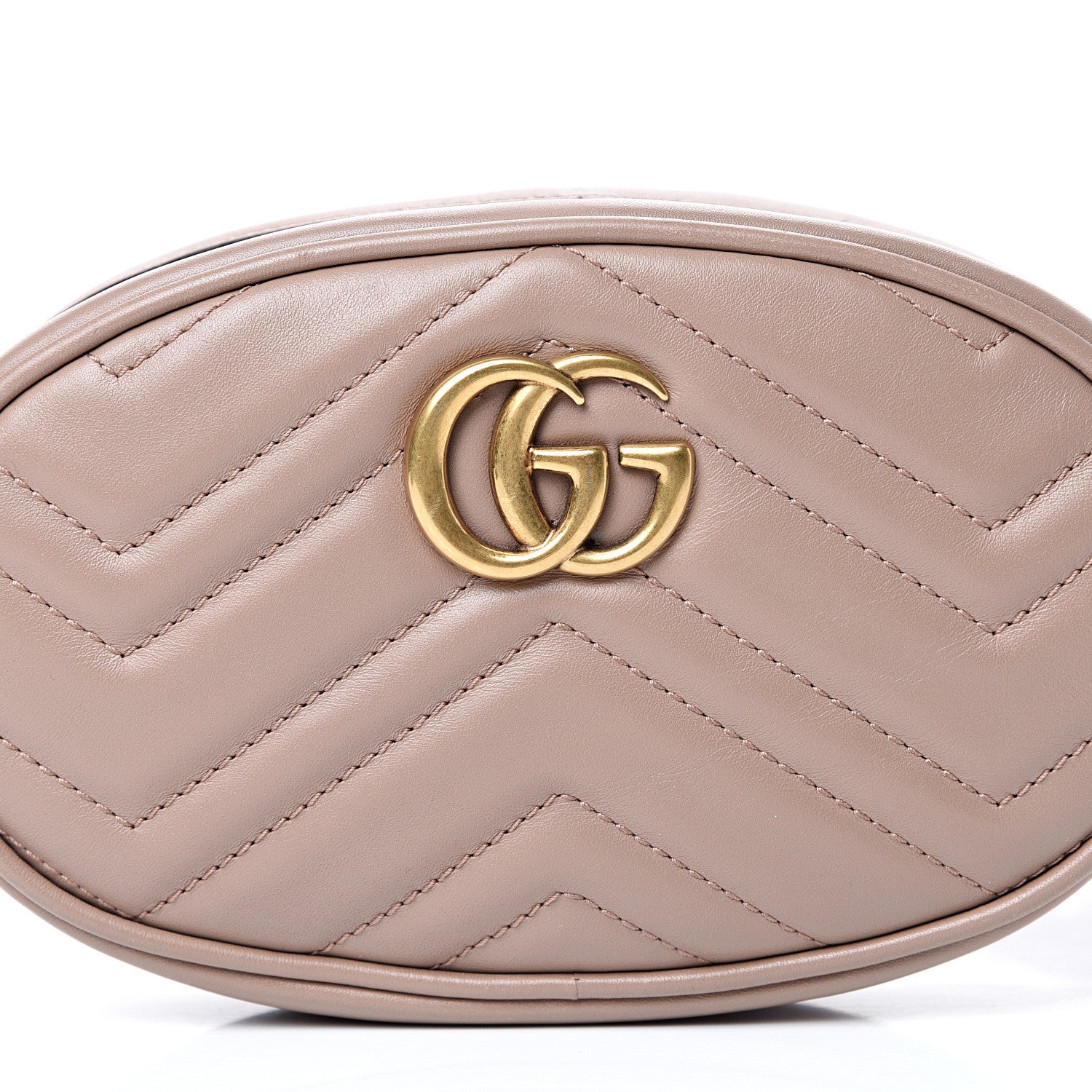 Gucci Calfskin Matelasse GG Marmont Belt Bag 85 34 Porcelain Rose 7 of 12