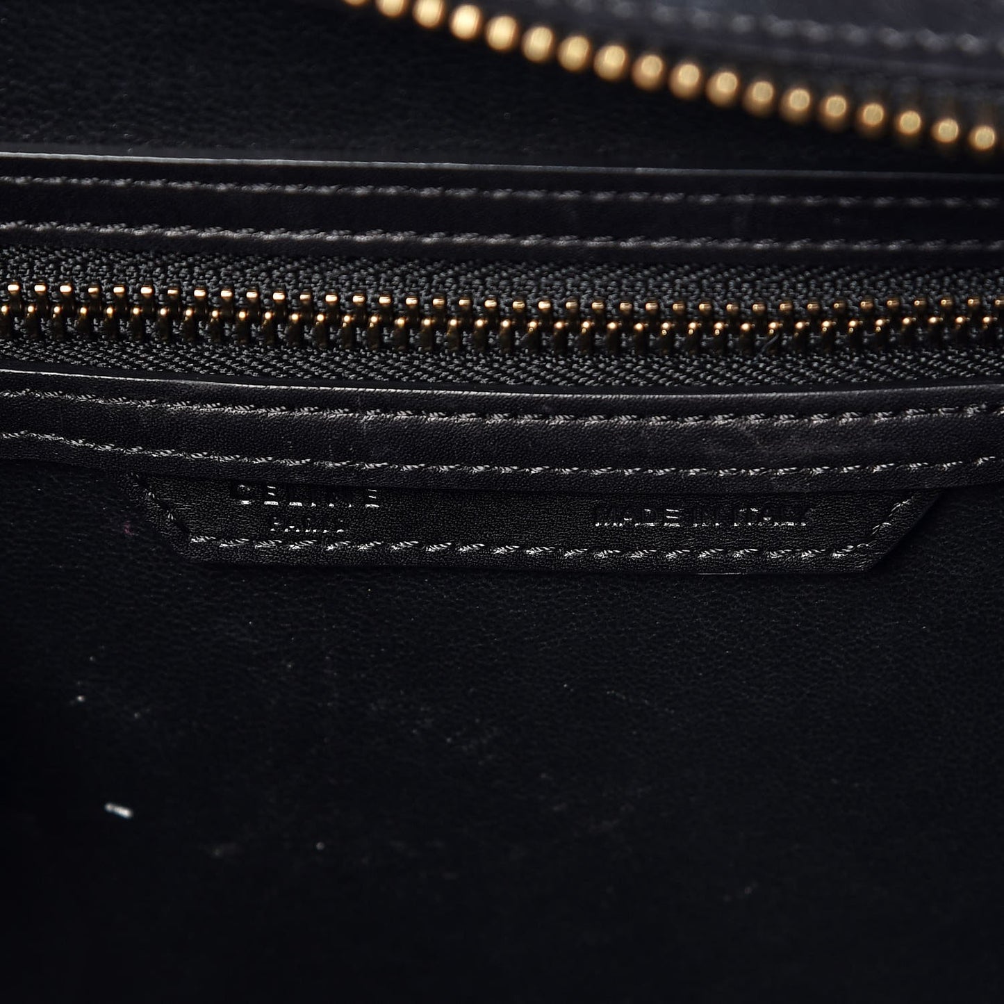 Shrunken Lambskin Micro Bi-Color Luggage Black White