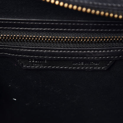 Celine Shrunken Lambskin Micro Bi-Color Luggage Black White 7 of 24
