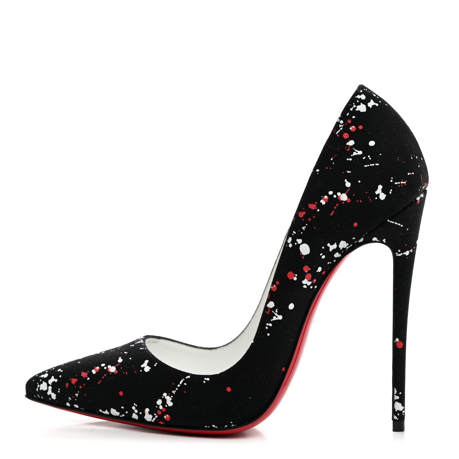 Christian Louboutin Toile So Kate 120 Splash Pumps 39 Black Red White 1 of 7