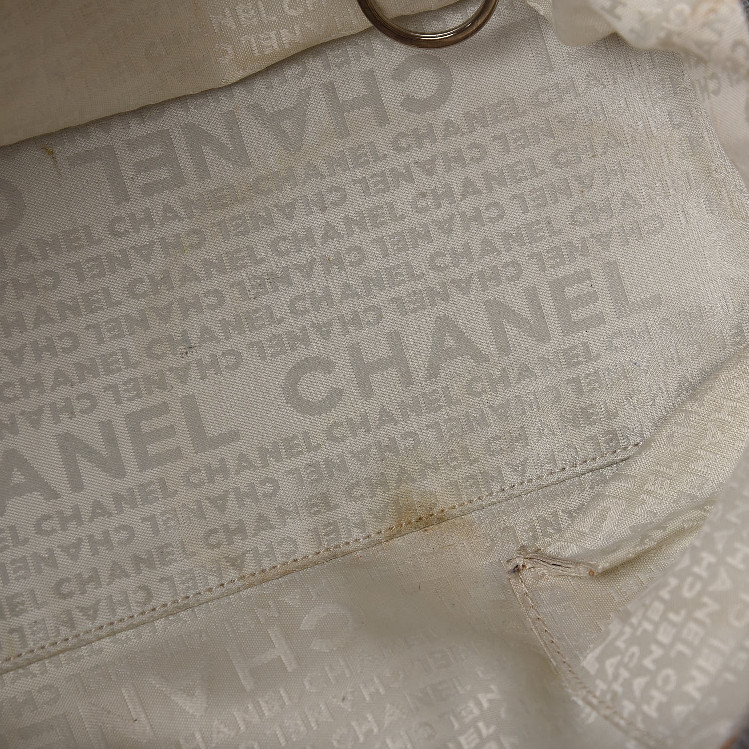 Chanel Caviar Square Stitched Tote Beige 10 of 11