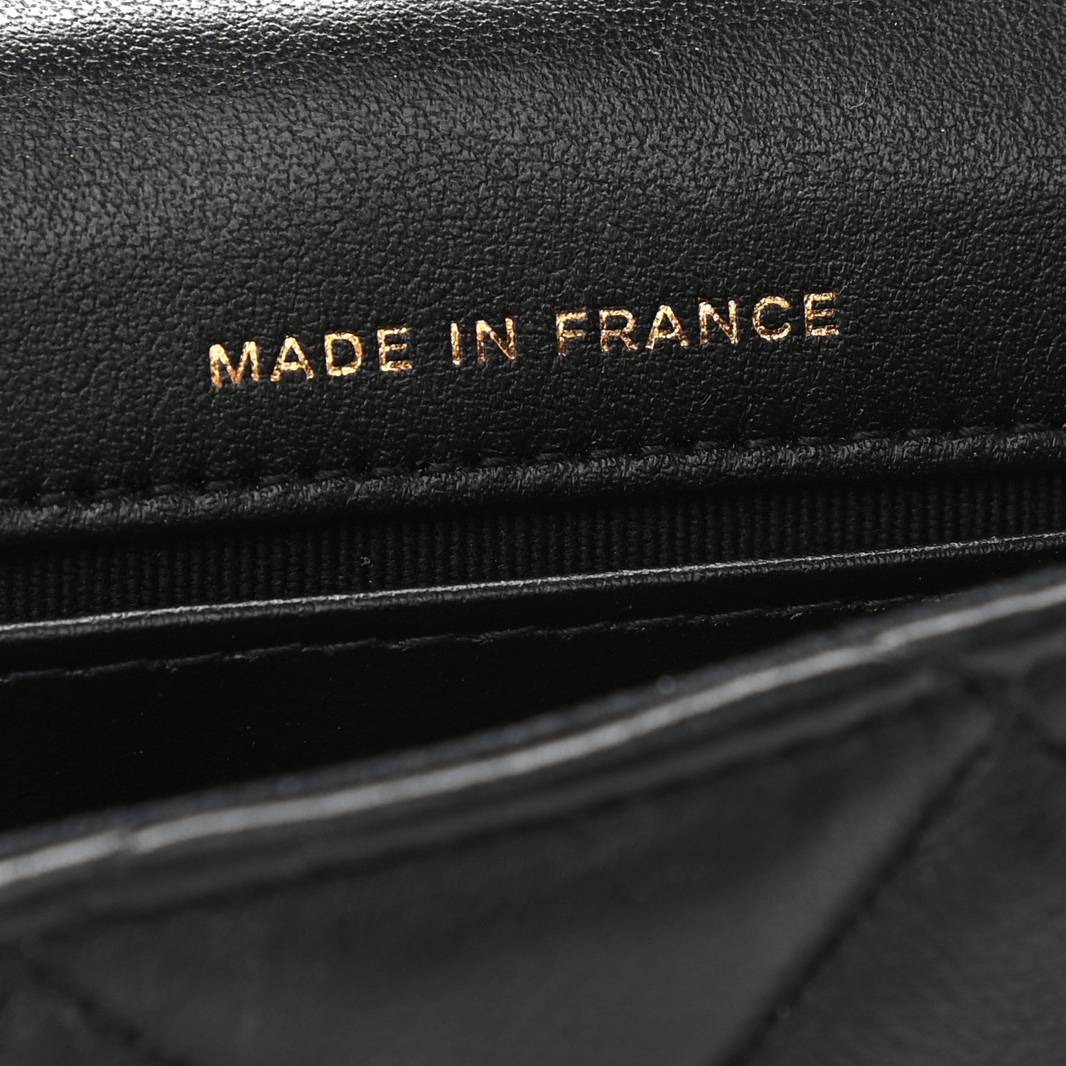 Chanel Calfskin Quilted Lady Handle Flap Card Holder With Chain Black 7 of 10