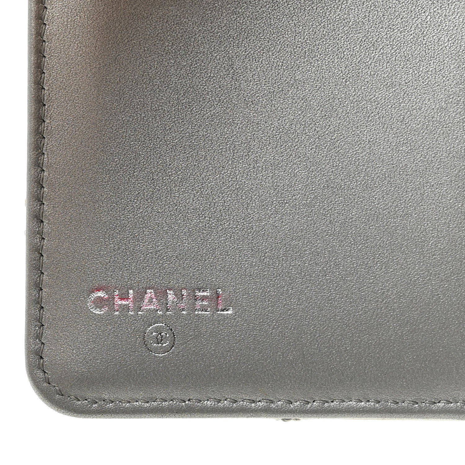 Chanel Metallic Aged Calfskin Stitched Reissue Compact Wallet  Silver 6 of 7