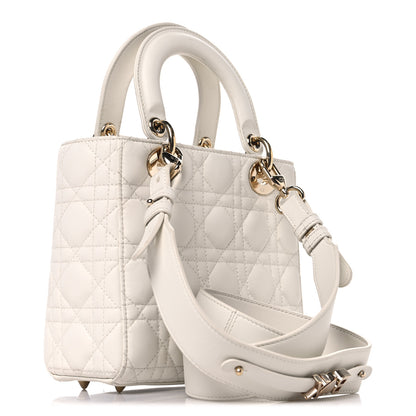 Christian Dior Lambskin Cannage Small My ABCDior Lady Dior White 3 of 14